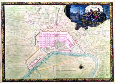 Plan of Rochefort and its surroundings, from the 